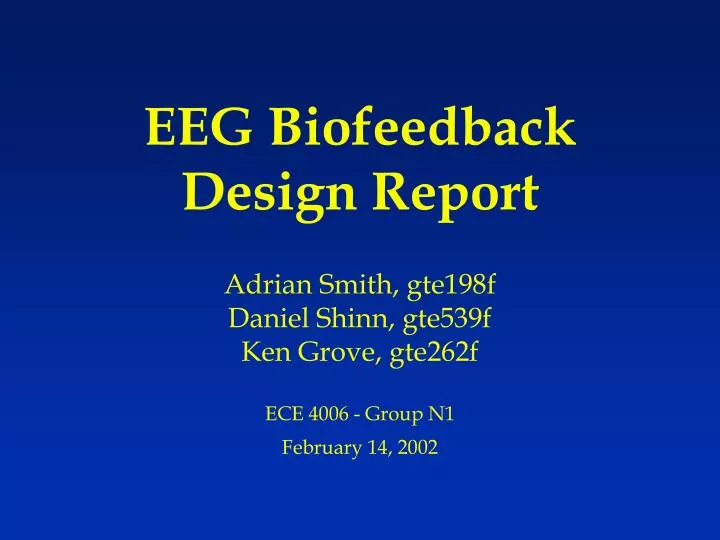 eeg biofeedback design report