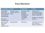 Post Mortem - slide 1