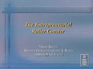 The Entrepreneurial Roller Coaster