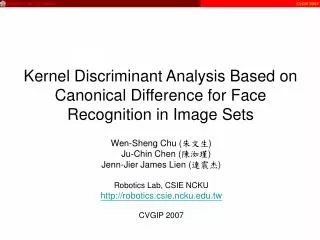 Kernel Discriminant Analysis Based on Canonical Difference for Face Recognition in Image Sets