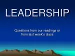 LEADERSHIP - slide 1