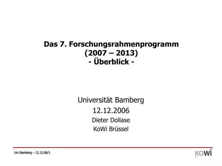 das 7 forschungsrahmenprogramm 2007 2013 berblick