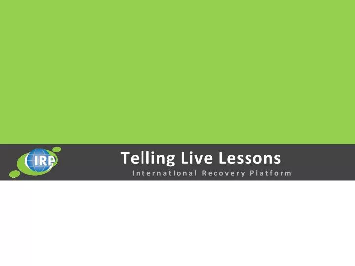 telling live lessons