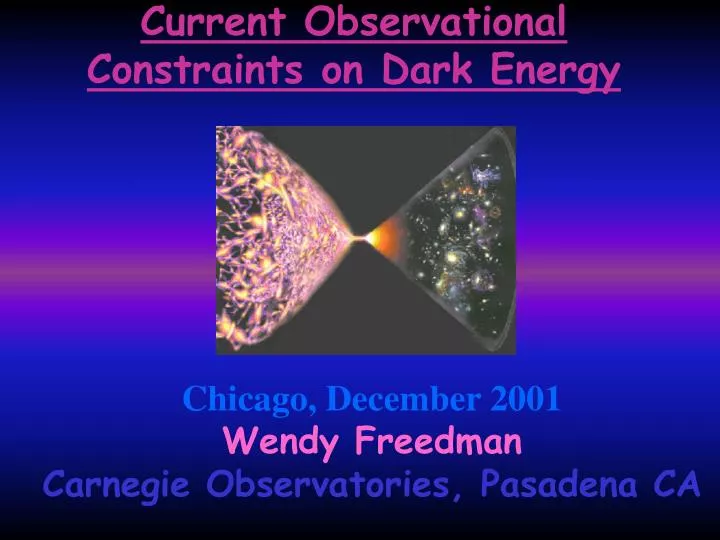 current observational constraints on dark energy