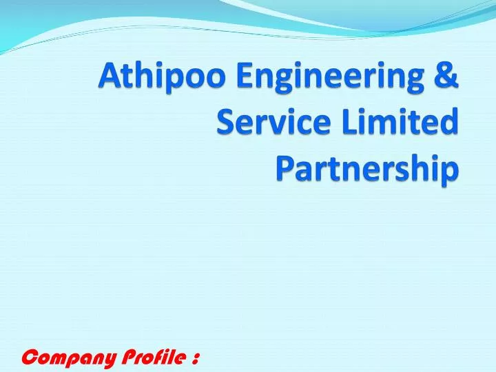 athipoo engineering service limited partnership
