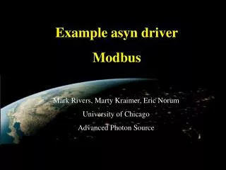 Example asyn driver Modbus