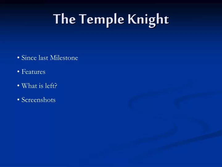 the temple knight