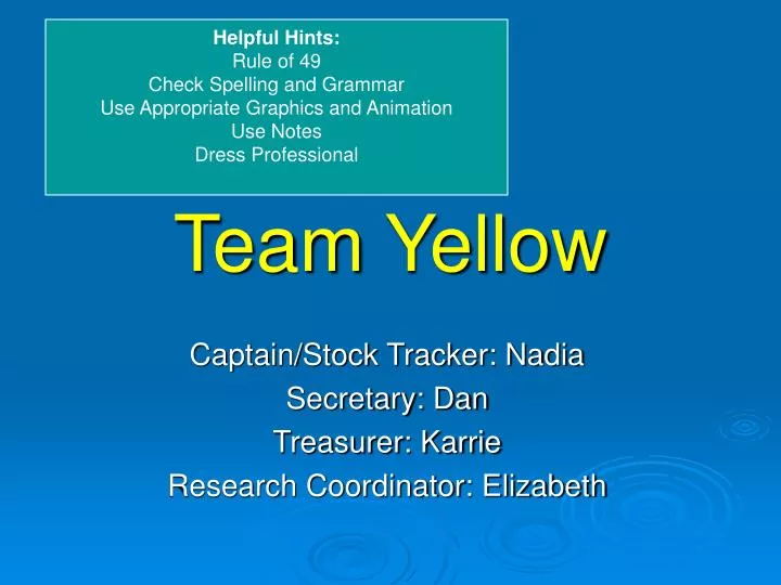 team yellow