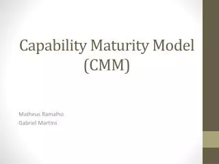 capability maturity model cmm