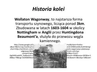 historia kolei