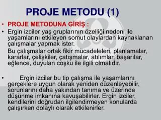 proje metodu 1