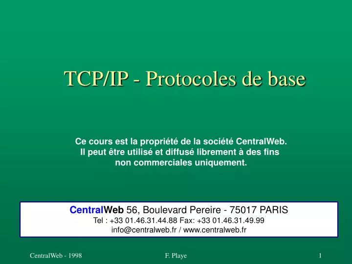 tcp ip protocoles de base