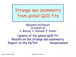 Strange sea asymmetry from global QCD fits