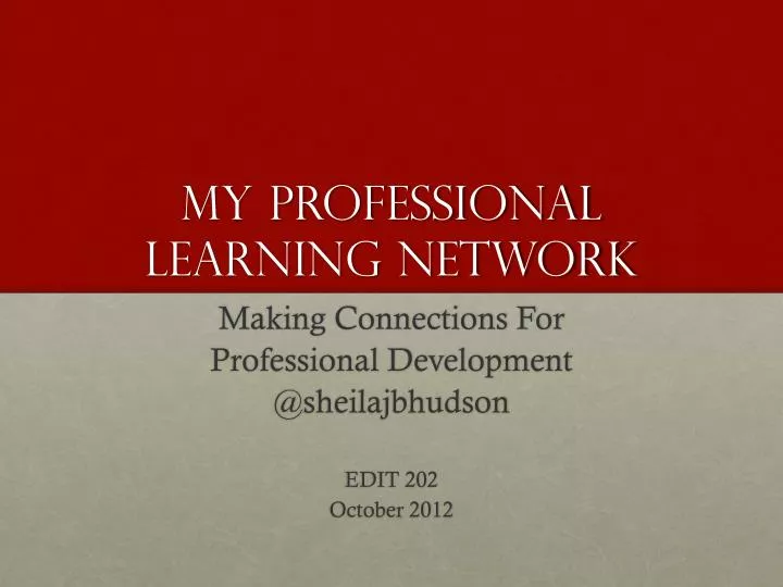 my professional learning network