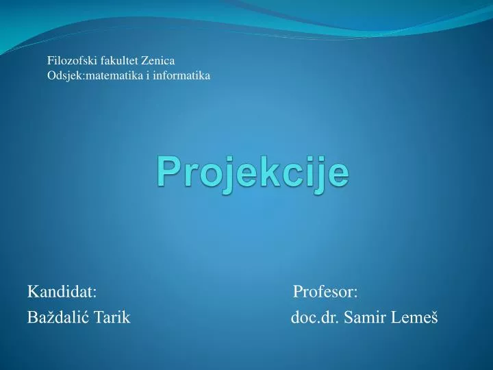 projekcije