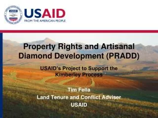 Property Rights and Artisanal Diamond Development (PRADD)