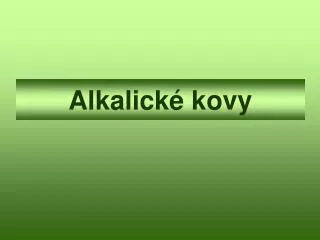 alkalick kovy