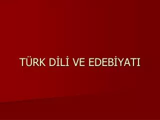 t rk d l ve edeb yati