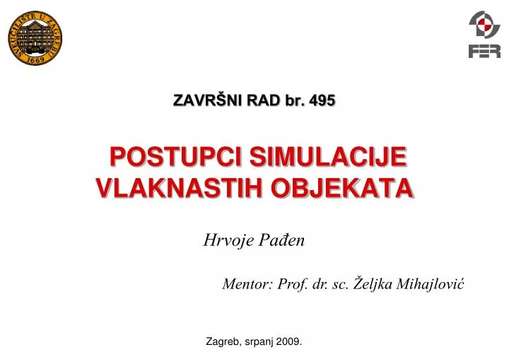 zavr ni rad br 49 5 postupci simulacije vlaknastih objekata