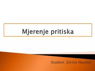 mjerenje pritiska