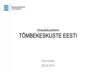omavalitsusreform t mbekeskuste eesti