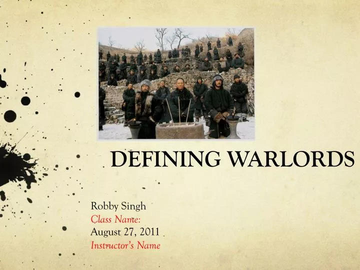 defining warlords