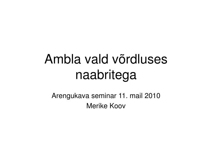 ambla vald v rdluses naabritega