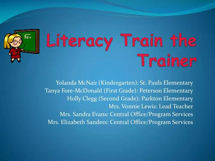 literacy train the trainer