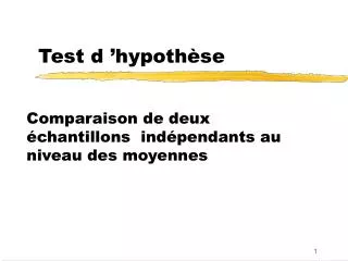 test d hypoth se