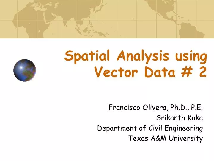 spatial analysis using vector data 2