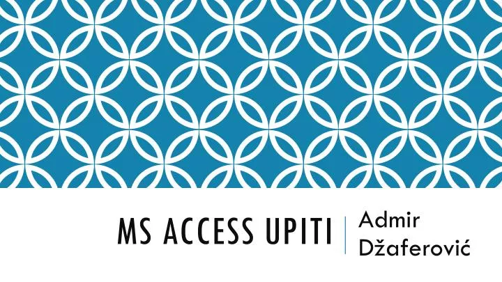 ms access upiti