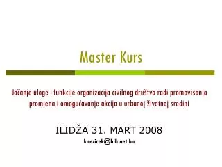 master kurs