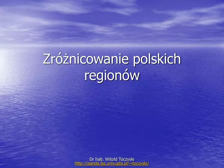 zr nicowanie polskich region w