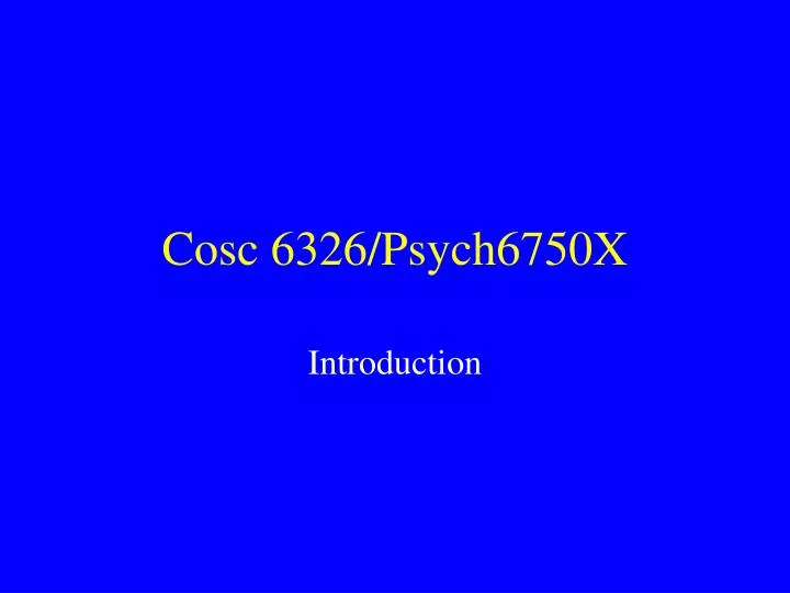 cosc 6326 psych6750x