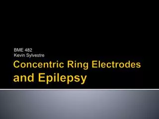 Concentric Ring Electrodes and Epilepsy