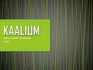 kaalium