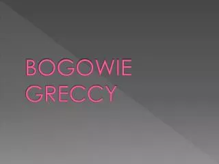 bogowie greccy
