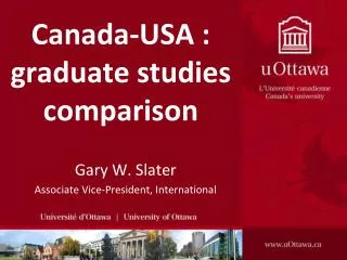 Canada-USA : graduate studies comparison