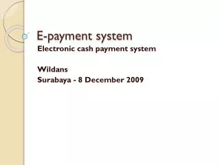 e payment system