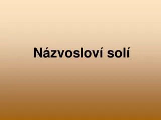 n zvoslov sol