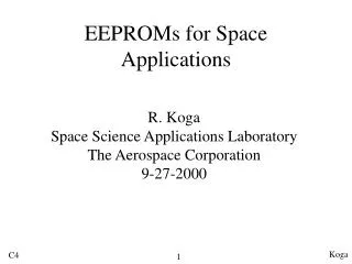 EEPROMs for Space Applications