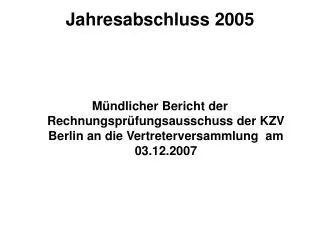 jahresabschluss 2005