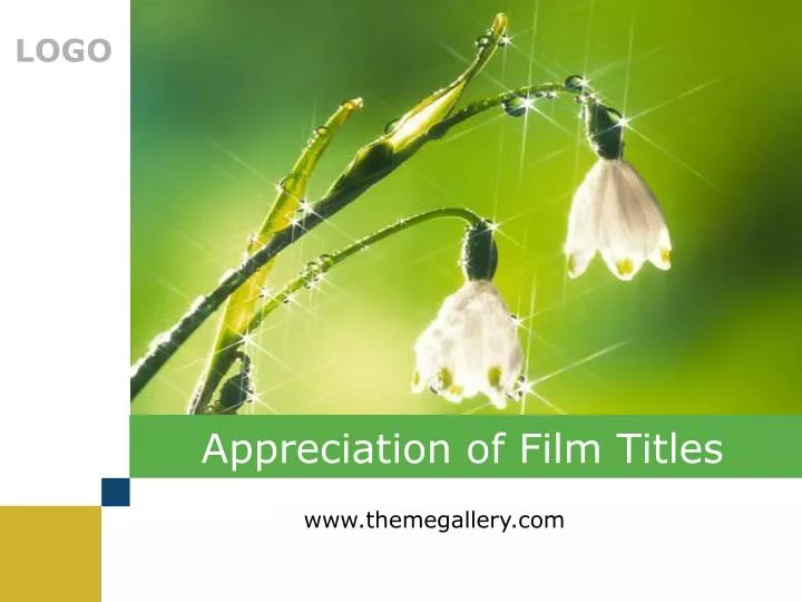 appreciation of film titles