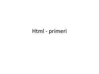 html primeri