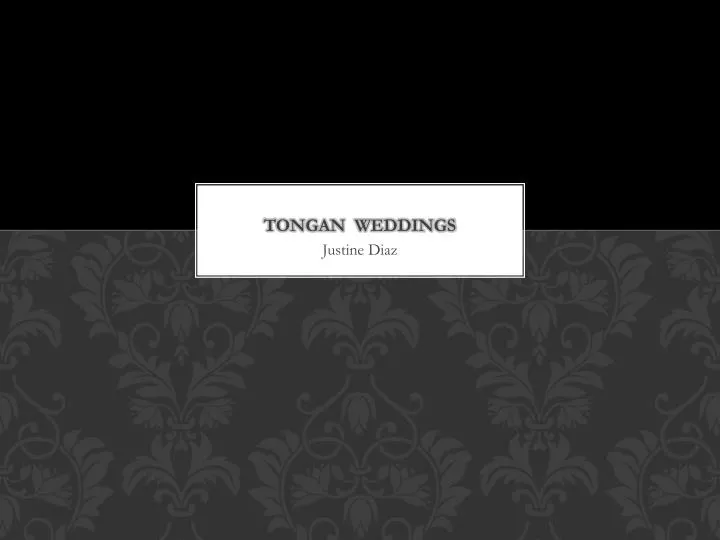 tongan weddings