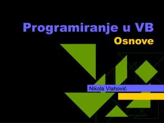 programiranje u vb osnove