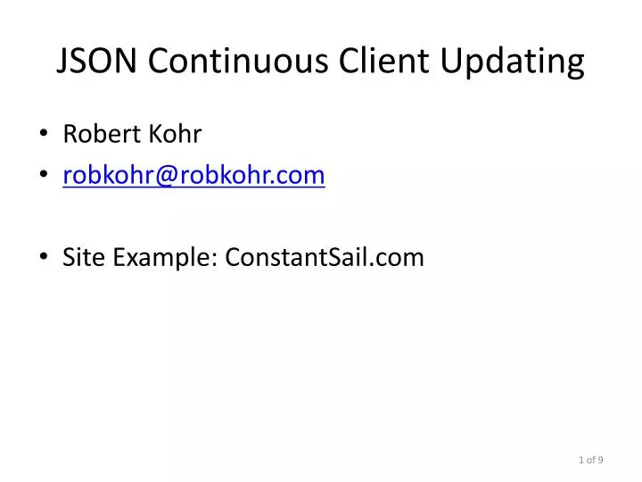 json continuous client updating