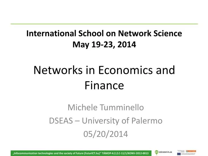 networks in economics and finance