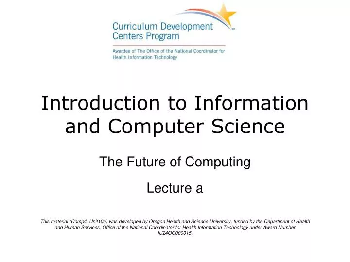 introduction to information and computer science