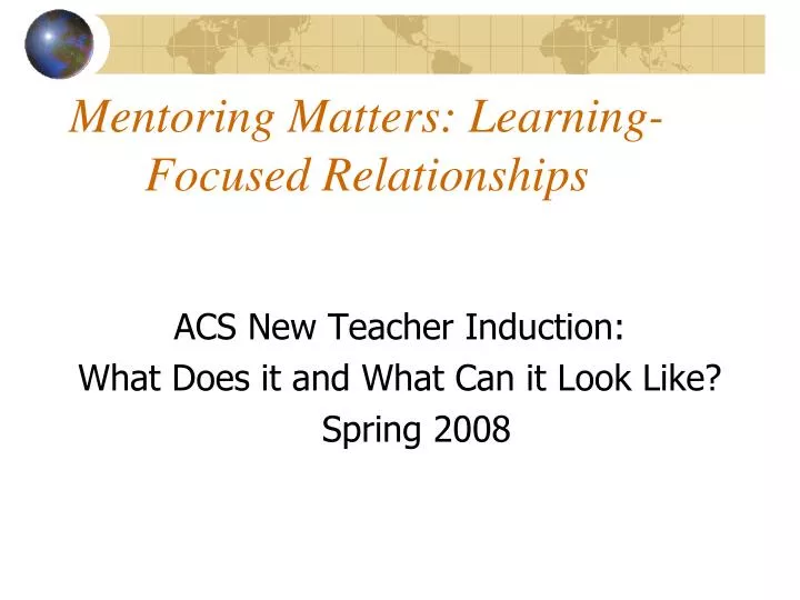 mentoring matters learning focused relationships